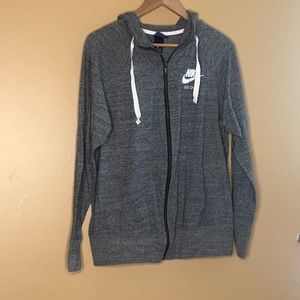 Grey Nike zip up hoodie size 1X